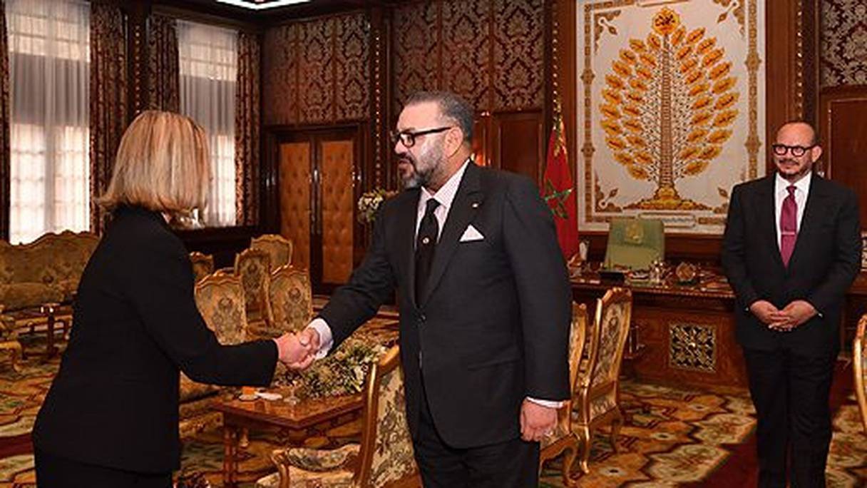Audience royale, jeudi 17 janvier 2019. Le roi Mohammed VI reçoit Federica Mogherini. 
