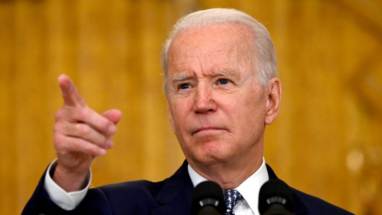Le président américain Joe Biden répond à une question lors d'une conférence de presse le 10 août 2021, dans la salle Est de la Maison Blanche à Washington, DC.
