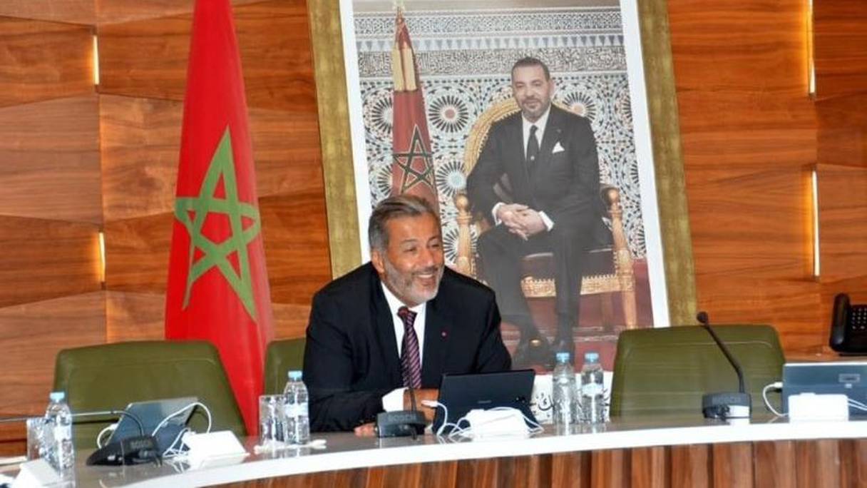 Tariq Sijilmassi, président du directoire du groupe Crédit agricole du Maroc (GCAM), lors d'un webinar, à Casablanca.

