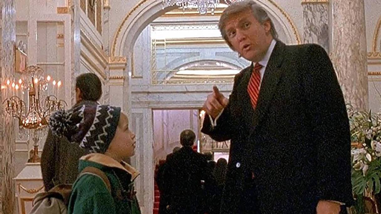 Donald Trump et Macaulay Culkin, dans le film culte «Maman, j'ai encore raté l'avion», en 1992.
