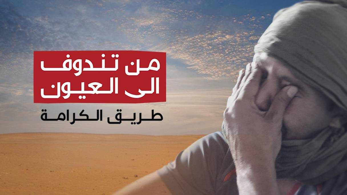 Affiche du documentaire: "De Tindouf à Laâyoune: la Route de la Dignité". 
