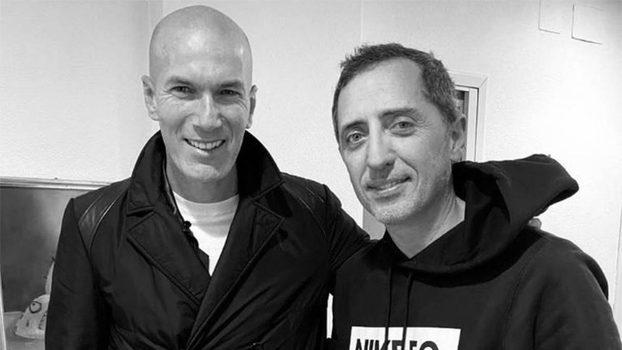 Gad Elmaleh et Zinédine Zidane.

