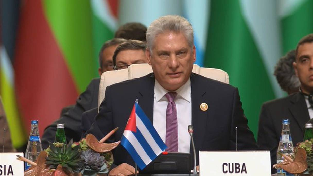 Le président cubain Miguel Díaz-Canel Bermúdez. 
