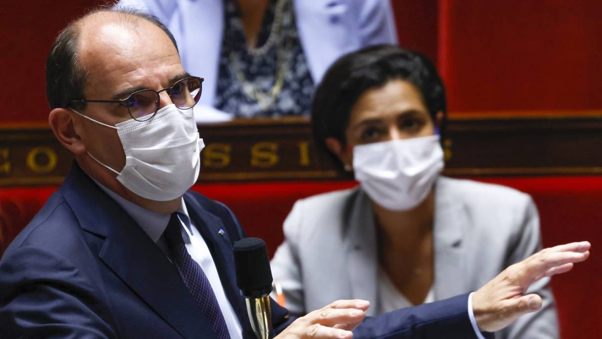 Le Premier ministre français, Jean Castex, s'exprime lors de la séance de questions au gouvernement à l'Assemblée nationale, à Paris, le 20 juillet 2021.
