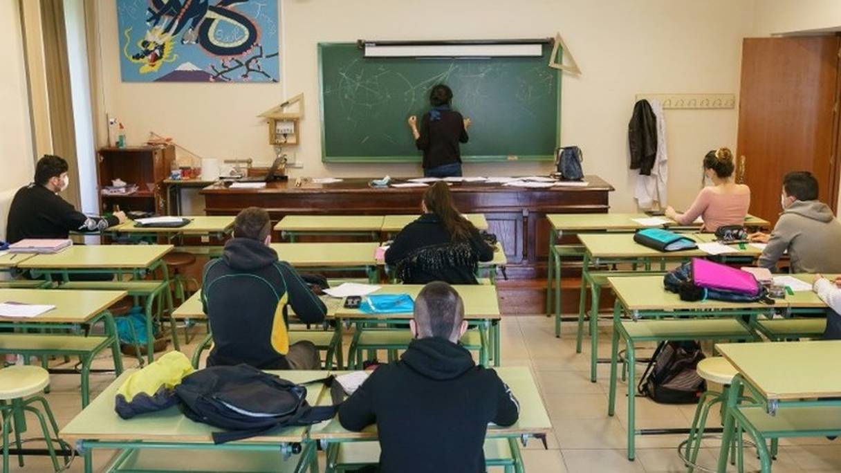 Une salle de classe à Burgos en Espagne.
