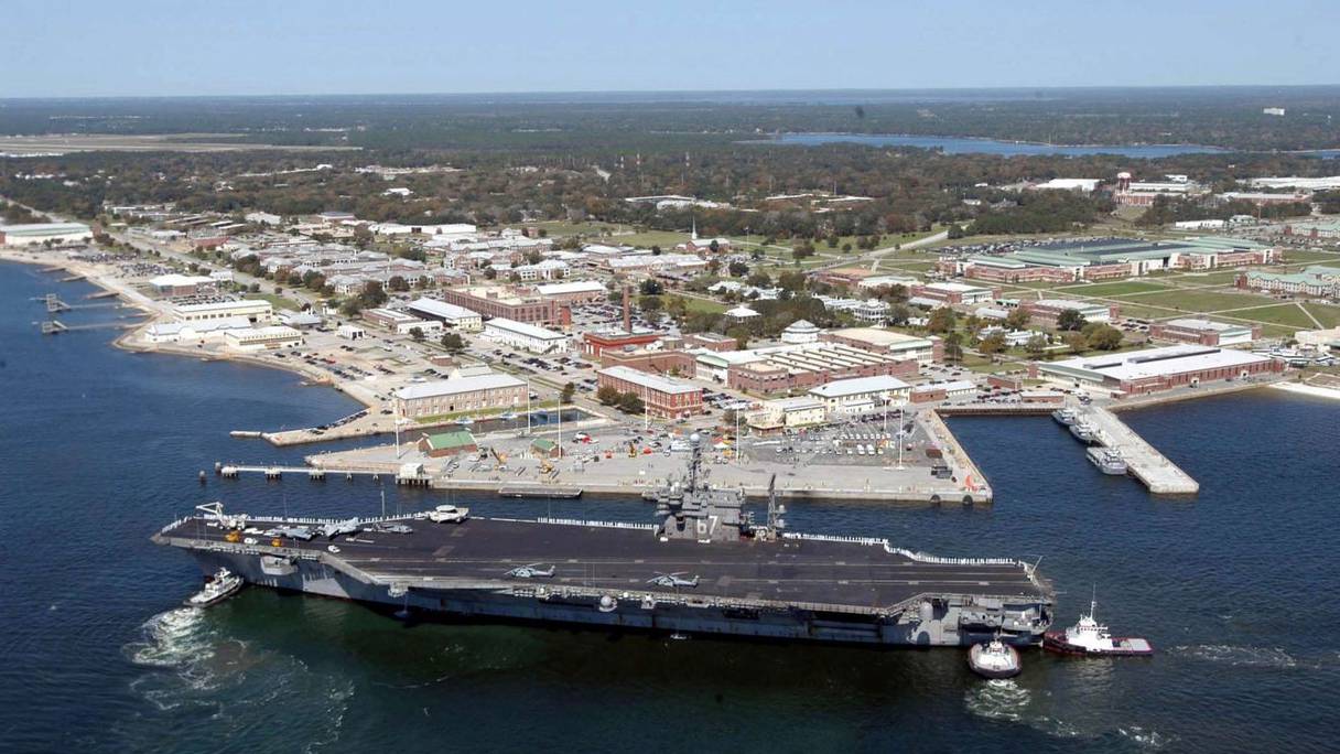 La base navale en Floride, aux Etats-Unis.
 
