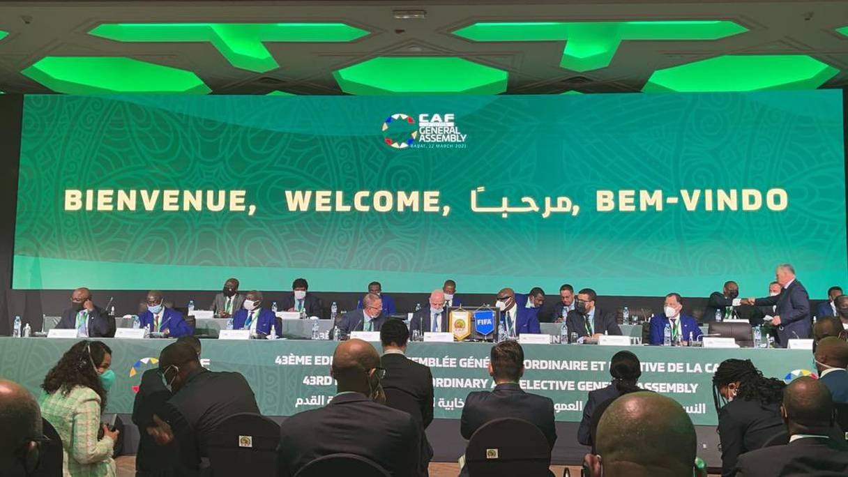 La 43e Assemblée générale de la CAF, le 12 mars 2021 à Rabat.
