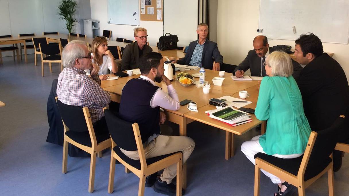 Délégation générale de l'administration pénitentiaire à Copenhague: présentation de l'expérience danoise aux journalistes marocains.
