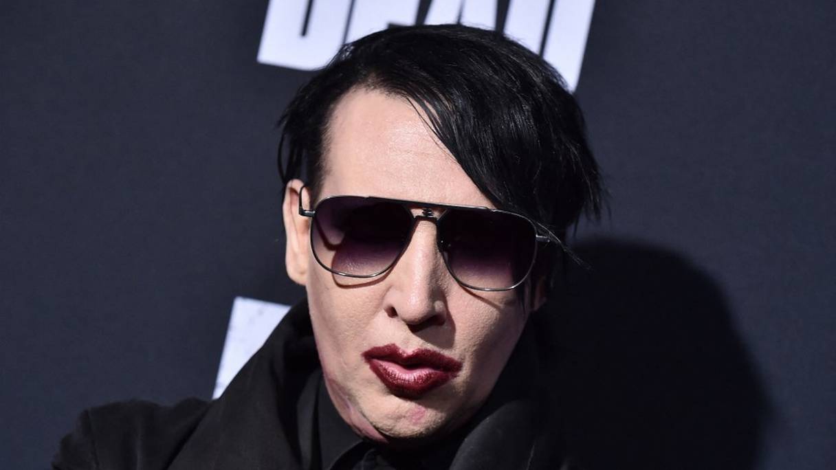 Le rocker gothique Marilyn Manson assiste à la première de la saison 10 de 'The Walking Dead' au Chinese Theatre à Hollywood, Californie, le 23 septembre 2019 (archives). 
