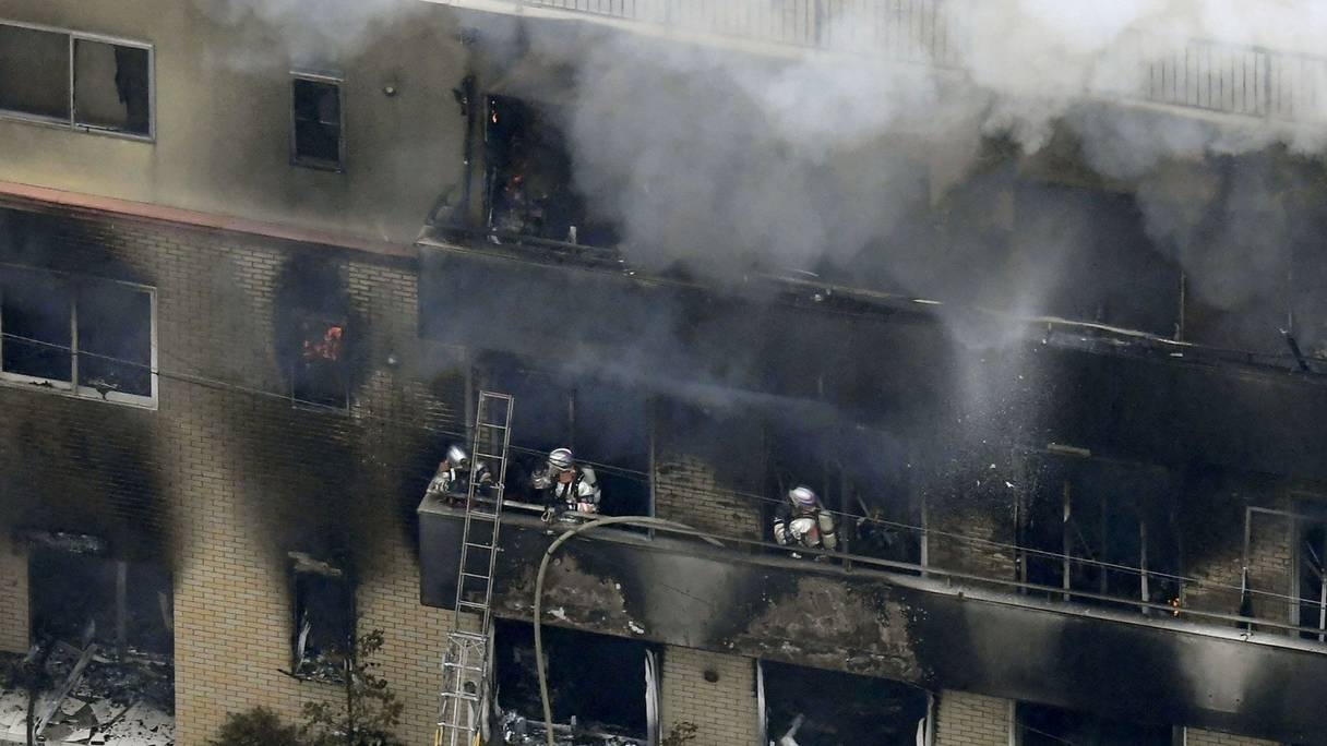 L'incendie criminel d'un studio d'animation à Kyoto a fait au moins 33 morts, jeudi 18 juillet 2019. 
