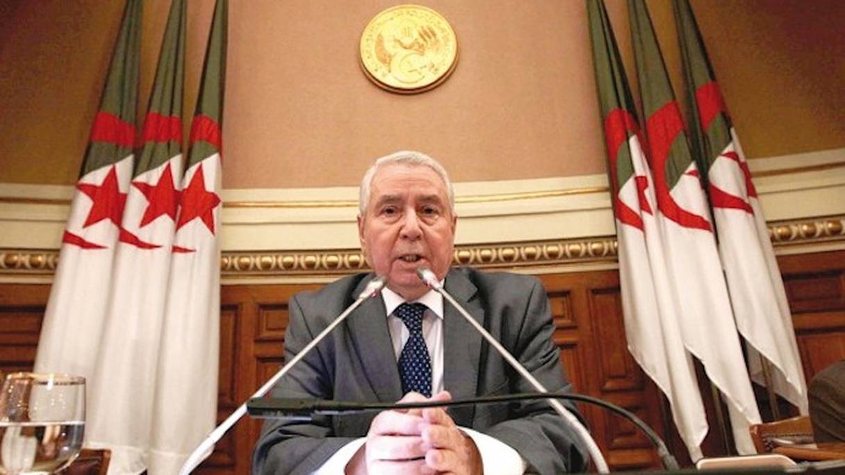 Abdelkader Bensalah, président algérien par intérim. 
