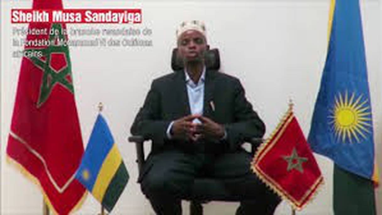 Le prédicateur rwandais Sheikh Musa Sandayiga (capture d'écran lors de l'émission Sahara Debate). 
