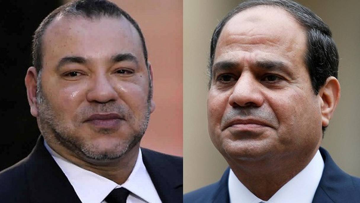 Le roi Mohammed VI et le président égyptien Abdel Fattah al-Sissi (photomontage). 
