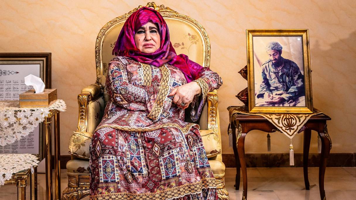 Alia Ghanem, la mère d'Oussama Ben Laden, dans sa maison à Jeddah.
