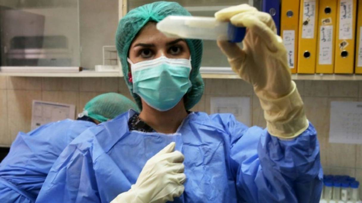 Une employée d'un laboratoire irakien inspecte un échantillon d'ADN, à Bagdad, le 19 juin 2019.
