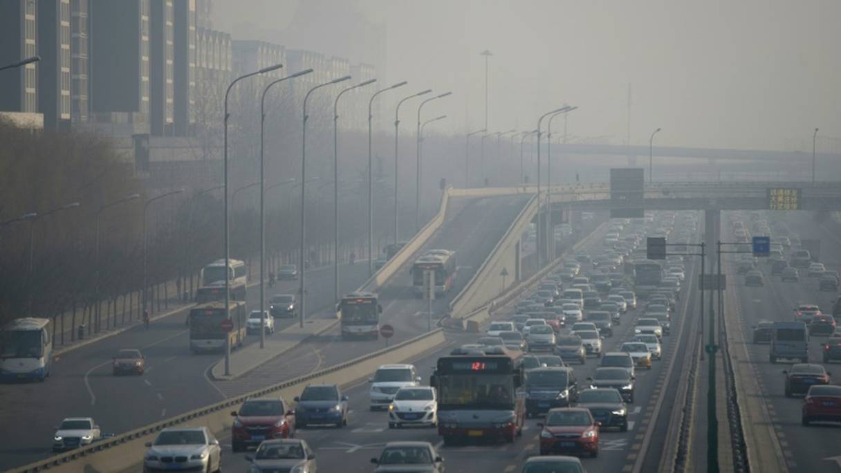 Forte pollution à Pékin, le 21 décembre 2015.
