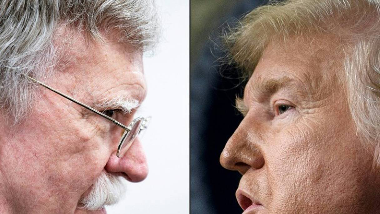 L'ancien conseiller à la sécurité nationale John Bolton et le président Donald Trump (photomontage). 
