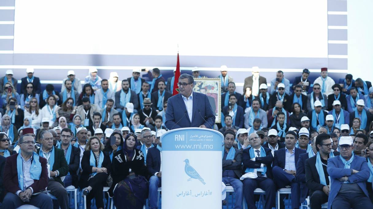 Aziz Akhannouch, président du RNI, le samedi 24 février à Agadir.
