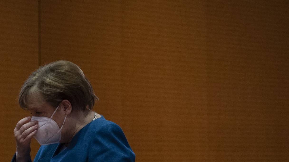 La chancelière allemande Angela Merkel, le 6 janvier 2021, à Berlin.
