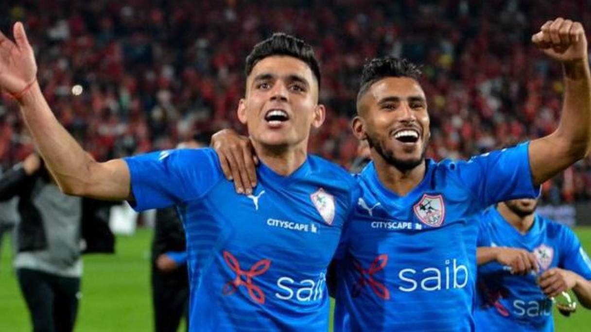 Achraf Beencharki et Mohamed Ounajem, les deux stars marocaines du Zamalek (Egypte).
