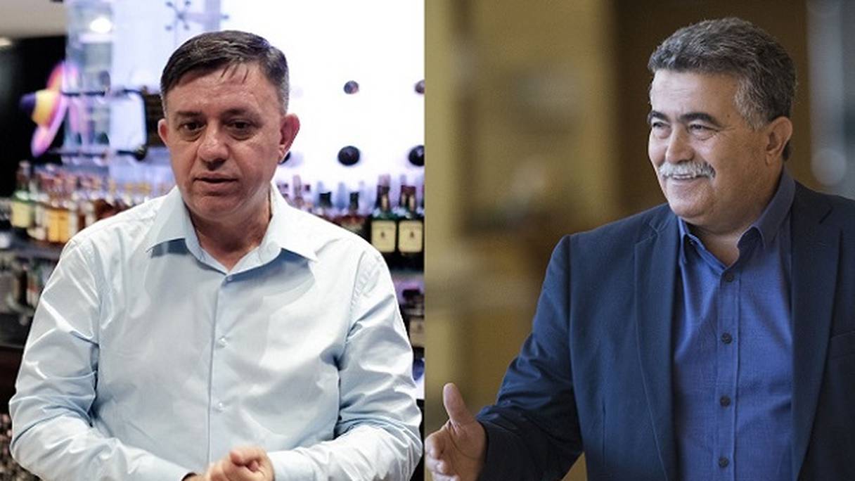 Amir Peretz et Avi Gabay, les deux seuls candidats d'origine marocaine qui se disputent la présidence du parti travailliste israélien.
