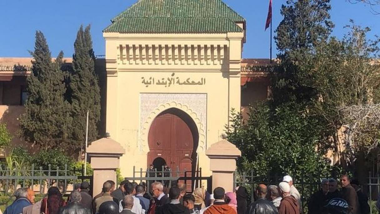 Le tribunal de première instance de Marrakech. 
