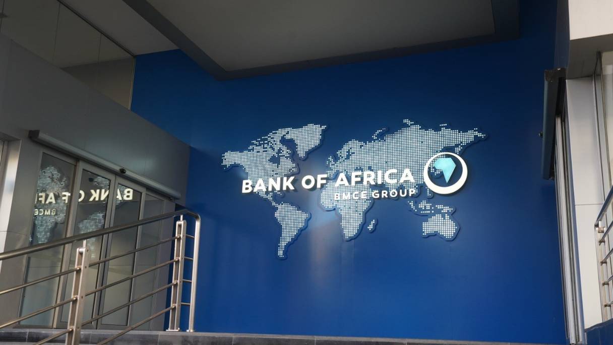 Entrée du siège de Bank of Africa, à Casablanca.
