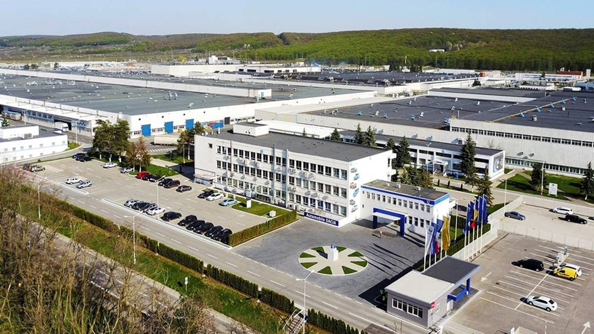 L'usine Dacia de Mioveni, en Roumanie en 2018.
