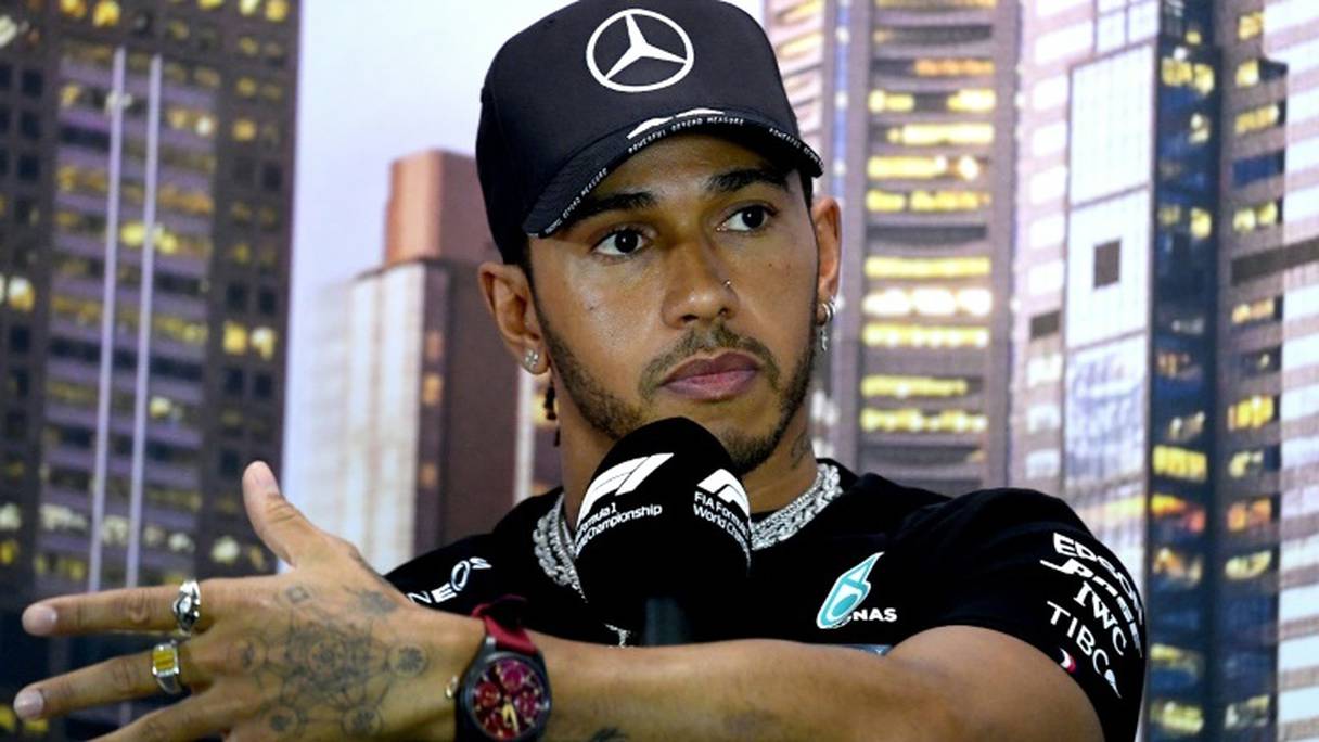 Le pilote de F1 Lewis Hamilton, le 12 mars 2020 à Melbourne.
