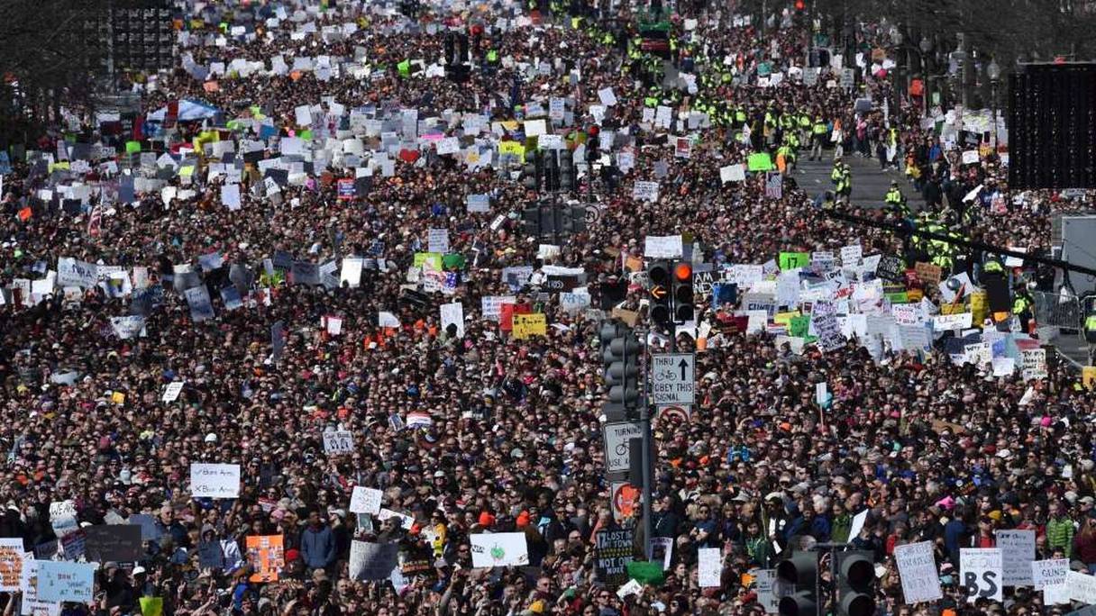 Une foule de plus de 800 000 personnes à Washington.
