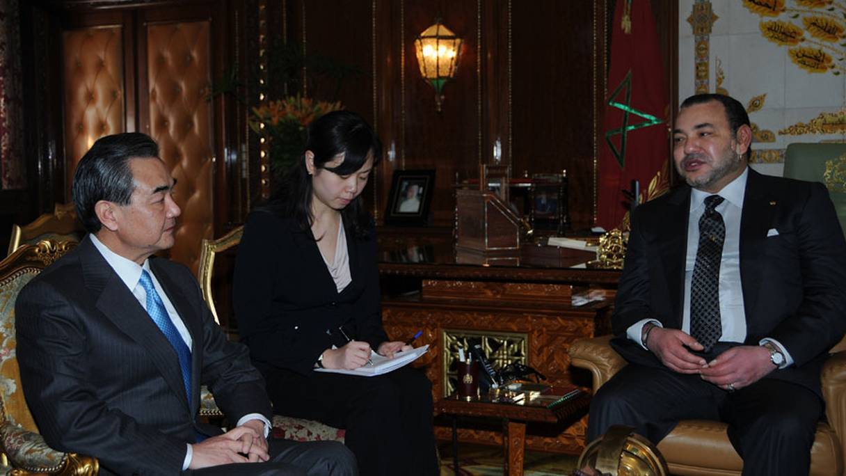 Audience royale au ministre chinois des AE, Wang Yi, en décembre 2013.
