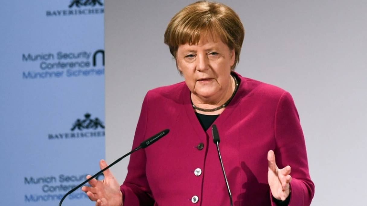La chancelière allemande Angela Merkel, lors de la Conférence de sécurité de Munich, le 16 février 2019.
