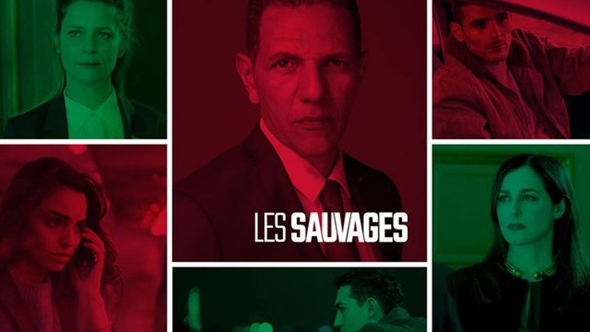 Affiche de la nouvelle serie canal+ "Les sauvages", avec Roschdy Zem.
