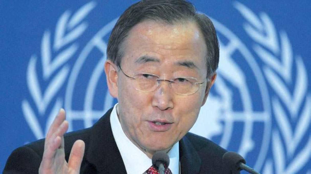 Le Secrétaire général de l'ONU, Ban Ki-Moon. 
