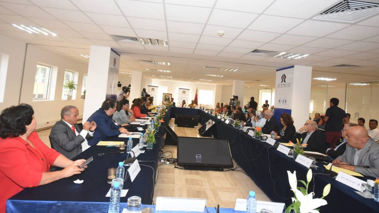 Réunion du du Conseil national des droits de l'Homme (CNDH), samedi 21 septembre 2019 à Rabat.
